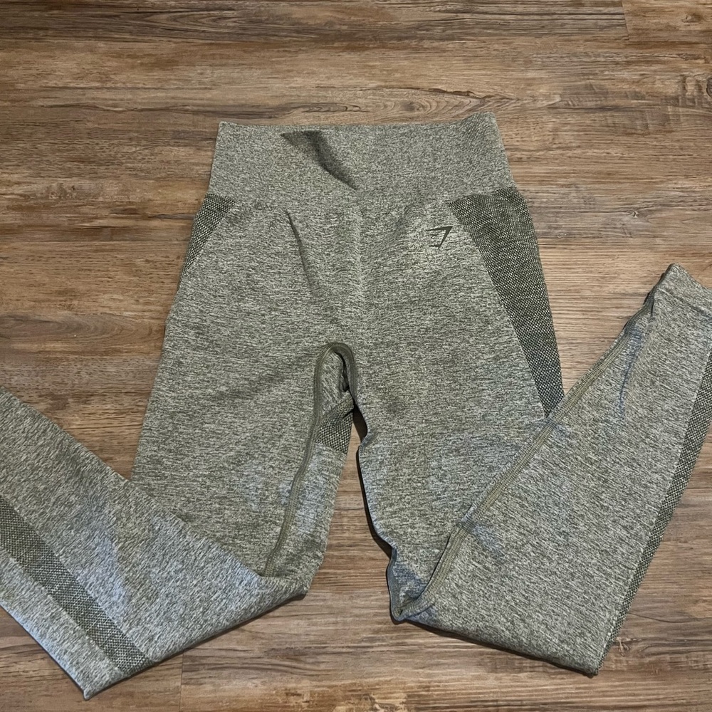 Green GymShark Flex High Waisted Leggings Size Small